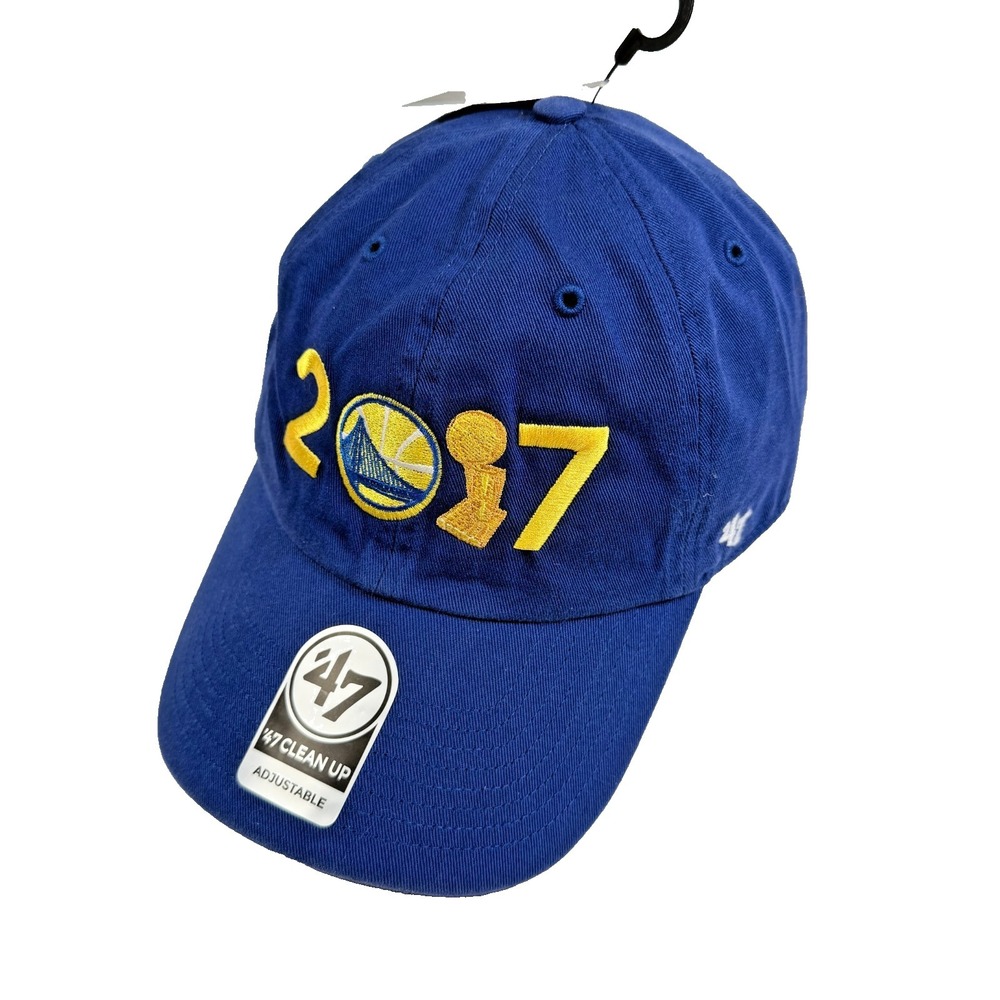 Golden State Warriors 2017 NBA Champions Hat 47 Brand Clean Up Strapback New